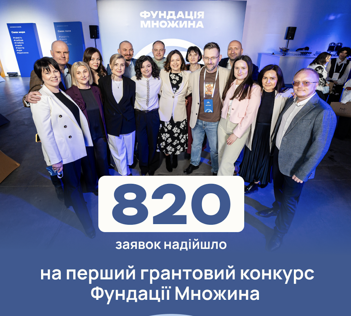 Фундація Множина отримала 820 заявок на перший грантовий конкурс